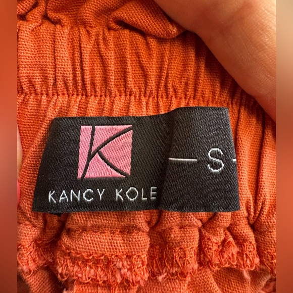 KANCY KOLE Womens A-Line Midi Skirt Back Elastic Waist Drawstring
Orange Small - Picture 2 of 9